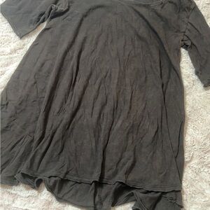 Casual Black T-Shirt Dress